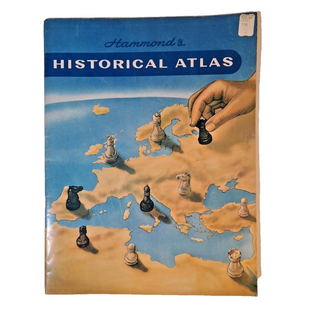 Vintage 1960 Hammonds Historical Atlas Softcover World History Map Book